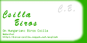 csilla biros business card